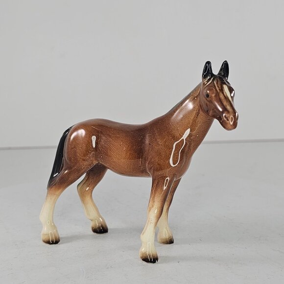 Vintage Brown Ceramic Horse Figurine Bay 3.5" Hertwig? - Picture 2 of 9